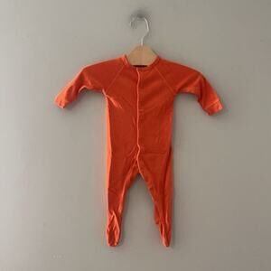 $10 ADD ON primary orange snap footie 3-6M baby gap burt's bees kyte baby